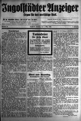 Ingolstädter Anzeiger Samstag 7. März 1925