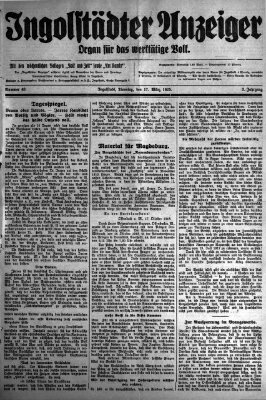 Ingolstädter Anzeiger Dienstag 17. März 1925