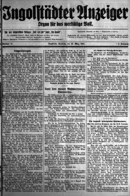 Ingolstädter Anzeiger Samstag 28. März 1925