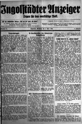 Ingolstädter Anzeiger Mittwoch 8. April 1925