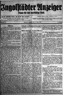 Ingolstädter Anzeiger Samstag 11. April 1925