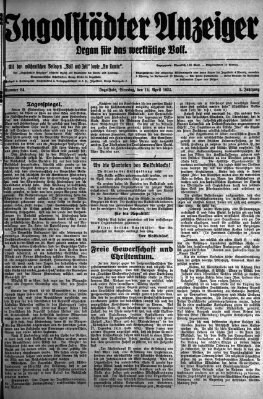 Ingolstädter Anzeiger Dienstag 14. April 1925