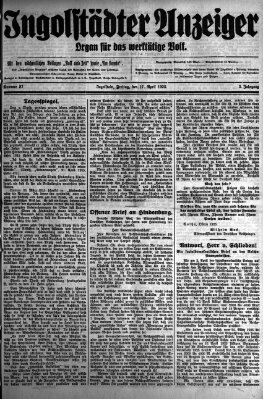 Ingolstädter Anzeiger Freitag 17. April 1925