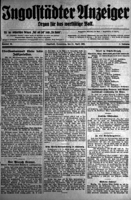 Ingolstädter Anzeiger Donnerstag 23. April 1925