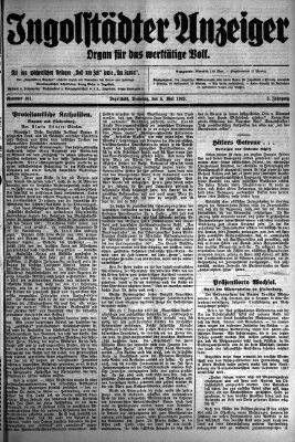 Ingolstädter Anzeiger Dienstag 5. Mai 1925