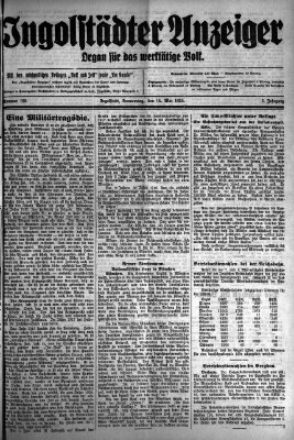 Ingolstädter Anzeiger Donnerstag 14. Mai 1925