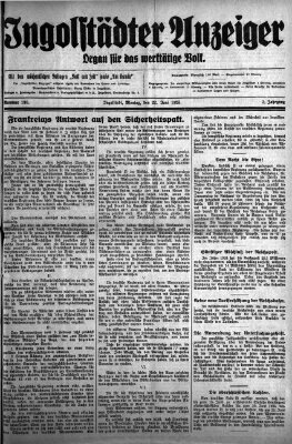 Ingolstädter Anzeiger Montag 22. Juni 1925