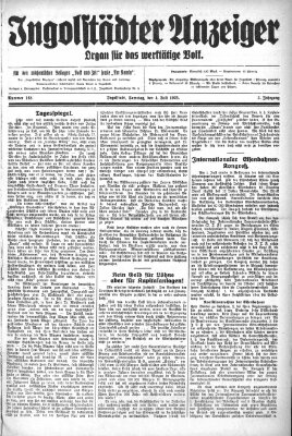 Ingolstädter Anzeiger Samstag 4. Juli 1925