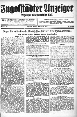 Ingolstädter Anzeiger Mittwoch 15. Juli 1925