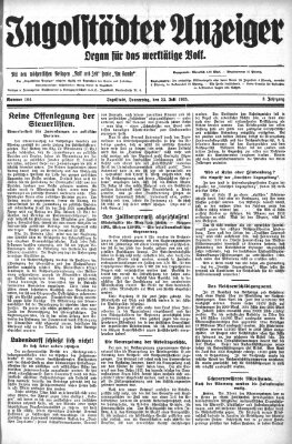 Ingolstädter Anzeiger Donnerstag 23. Juli 1925