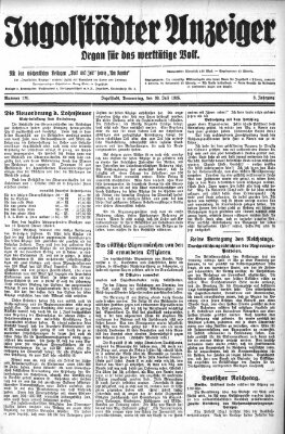 Ingolstädter Anzeiger Donnerstag 30. Juli 1925