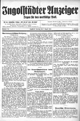 Ingolstädter Anzeiger Samstag 1. August 1925