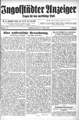 Ingolstädter Anzeiger Freitag 7. August 1925