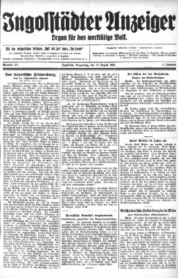 Ingolstädter Anzeiger Donnerstag 20. August 1925