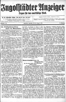 Ingolstädter Anzeiger Samstag 29. August 1925