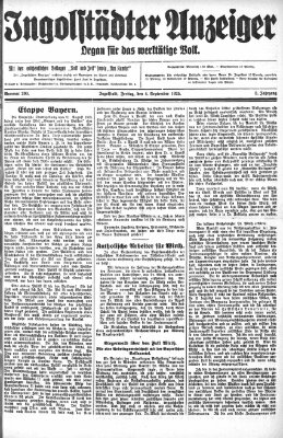 Ingolstädter Anzeiger Freitag 4. September 1925