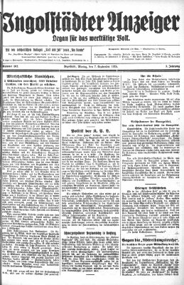 Ingolstädter Anzeiger Montag 7. September 1925