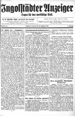 Ingolstädter Anzeiger Samstag 12. September 1925