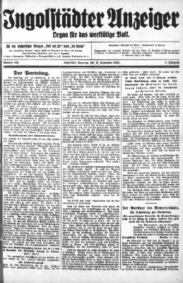 Ingolstädter Anzeiger Samstag 19. September 1925