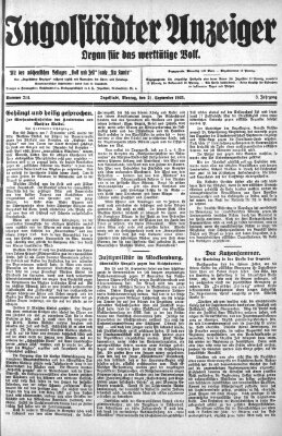 Ingolstädter Anzeiger Montag 21. September 1925