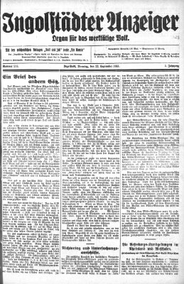 Ingolstädter Anzeiger Dienstag 22. September 1925