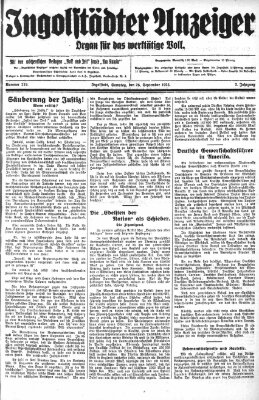 Ingolstädter Anzeiger Samstag 26. September 1925