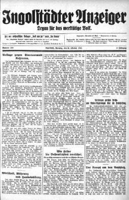 Ingolstädter Anzeiger Dienstag 20. Oktober 1925