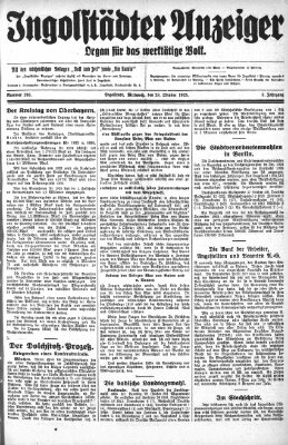 Ingolstädter Anzeiger Mittwoch 28. Oktober 1925