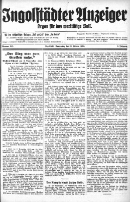 Ingolstädter Anzeiger Donnerstag 29. Oktober 1925