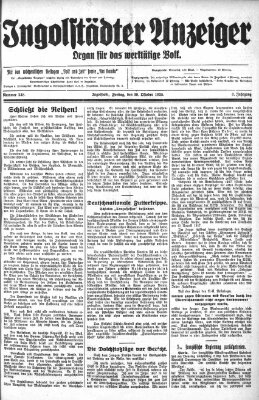 Ingolstädter Anzeiger Freitag 30. Oktober 1925