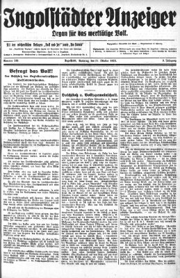 Ingolstädter Anzeiger Samstag 31. Oktober 1925