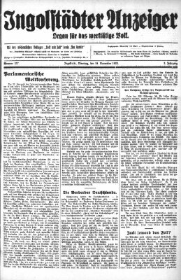 Ingolstädter Anzeiger Dienstag 10. November 1925