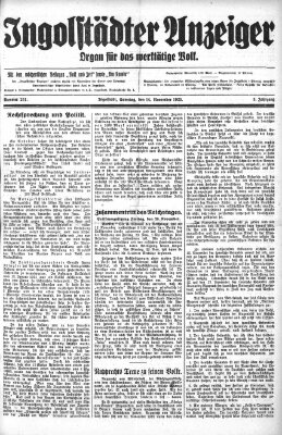 Ingolstädter Anzeiger Samstag 14. November 1925