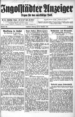 Ingolstädter Anzeiger Dienstag 24. November 1925