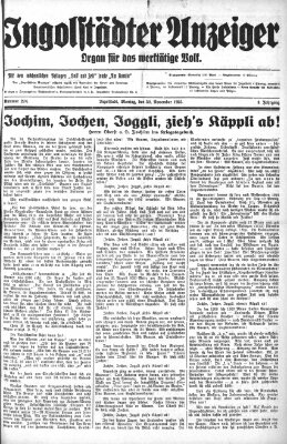 Ingolstädter Anzeiger Montag 30. November 1925