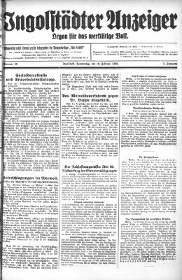 Ingolstädter Anzeiger Donnerstag 18. Februar 1926