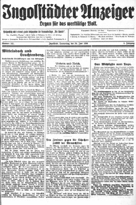 Ingolstädter Anzeiger Thursday 24. June 1926