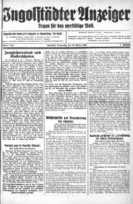 Ingolstädter Anzeiger Donnerstag 28. Oktober 1926