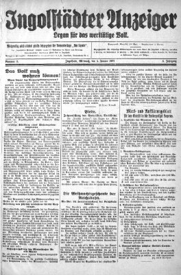 Ingolstädter Anzeiger Mittwoch 5. Januar 1927