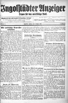 Ingolstädter Anzeiger Freitag 7. Januar 1927