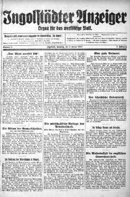 Ingolstädter Anzeiger Samstag 8. Januar 1927