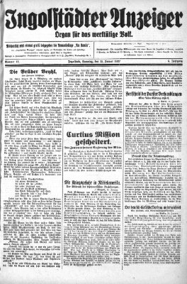 Ingolstädter Anzeiger Samstag 15. Januar 1927