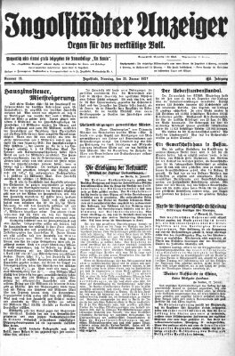 Ingolstädter Anzeiger Dienstag 25. Januar 1927