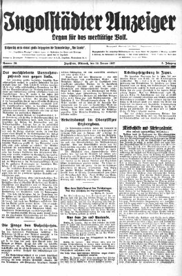 Ingolstädter Anzeiger Mittwoch 26. Januar 1927