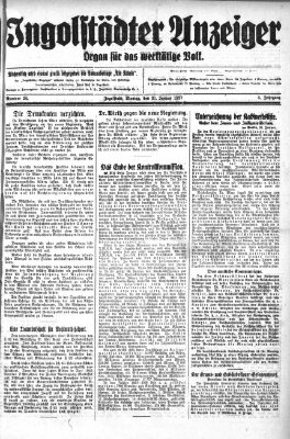 Ingolstädter Anzeiger Montag 31. Januar 1927