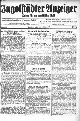 Ingolstädter Anzeiger Freitag 4. Februar 1927