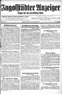 Ingolstädter Anzeiger Mittwoch 9. Februar 1927