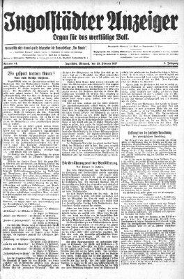 Ingolstädter Anzeiger Mittwoch 23. Februar 1927