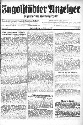 Ingolstädter Anzeiger Freitag 25. Februar 1927