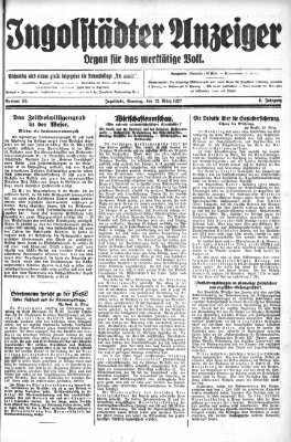 Ingolstädter Anzeiger Samstag 12. März 1927